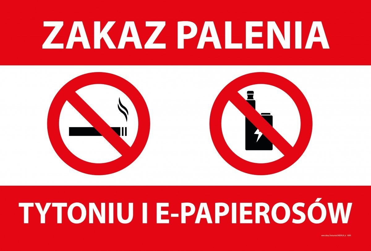 Tablica Pvc X Cm Zakaz Palenia